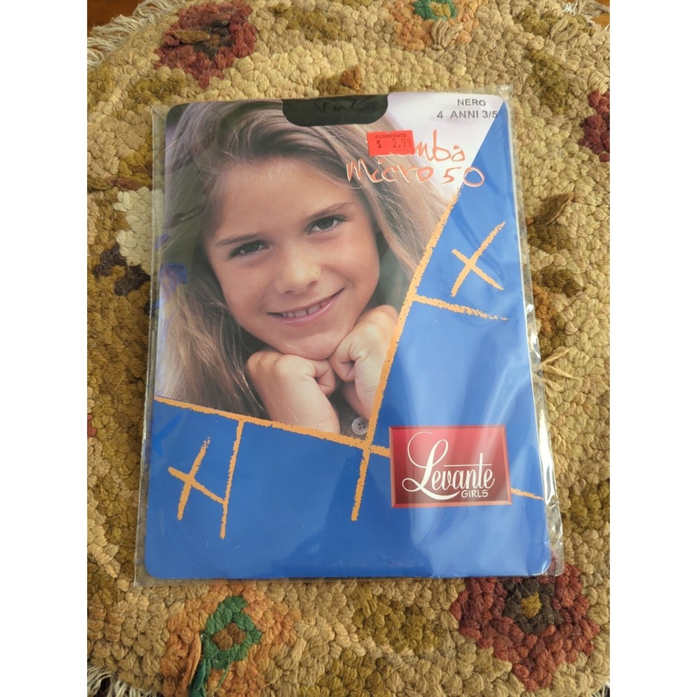New Levante Italy STOCKINGS CHILD SIZE Nero Black Size 4 - 3/5 Years